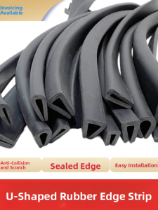 U-Shaped Rubber Edge Protection Strip Anti-Collision Card Slot Steel Plate Glass Embedded Sealing Strip Industrial Hardware