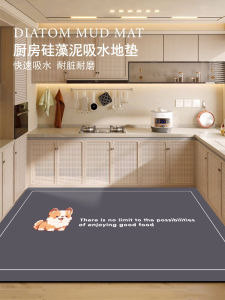 New Kitchen Floor Mat Anti-Slip Oil-Resistant Washable Whole-Pave Silicon Dendroid Water Absorbent Foot Pad Ground Mat