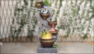 Water feature decorative items display water fountain indoor feng shui home decoration items water fountain durable rockery fish tank waterscape decoration