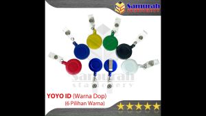 Yoyo ID Card Tarik 6 Warna Dop Polos - Merah / Biru / Kuning / Hijau / Putih / Hitam Per 1 Pcs Holder Dokumen Sekolah Aksesoris Kantor Praktis - Lazada