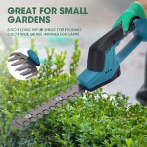 2 In 1 Cordless Hedge Trimmer Electric Grass Trimmer Pruning Saw Shrub Shear Hedger Power Tools For Makita 18V Lawn and Hedge Dual Purpose
