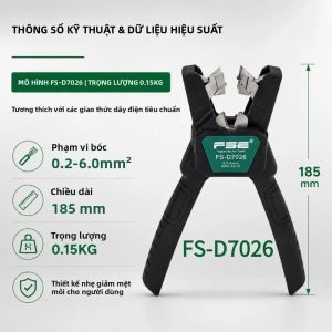 Kìm Tuốt Dây Cáp Điện D7026/7416 - Dụng Cụ Cắt Tự Động Đa Năng Bằng Thép Carbon