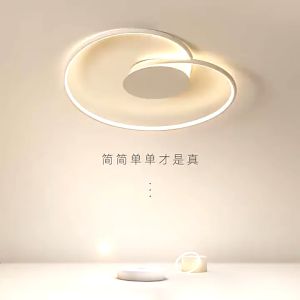 Đèn LED ốp trần xoáy tròn màu trắng 38W 3 chế độ ánh sáng trang trí bàn ăn phong cách Bắc Âu nghệ thuật