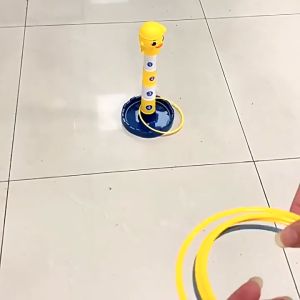 Bộ đồ chơi tháp ném vòng hình chú vịt rèn luyện vận động khéo léo và làm quen với số đếm cho bé nhựa ABS an toàn