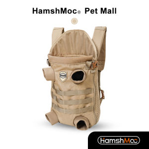 HamshMoc Front Dog Backpacks Adjustable Pet Carrier Legs out Easy Fit Breathable Hands Free for Traveling Hiking Camping for Small Dogs Cats
