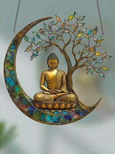 1PCS2D Charming Buddha Outdoor Decoration Pendant - Perfect for Home Decoration and Garden Decoration Religious Decoration Gift