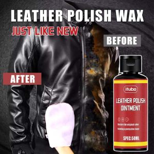 50ml Leather Polish Wax - Premium Restorer for Faded Leather Revitalizes Shine Easy Application for Optimal Protection