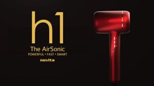 novita h1 Hair Dryer | HydroNano Ions Fast Drying with Turbofan DC Brushless Motor Antistatic technology