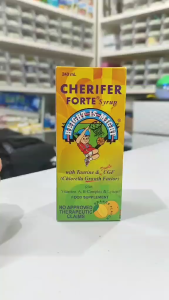 CHERIFER FORTE SYRUP FOOD SUPPLEMENT 120ML/240ML VITAMINS FOR KIDS TANGKAD SAGAD AND BRAIN SUPPLEMENT