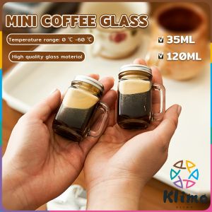 Klimo Mini Coffee Glass Espresso Cup Jam Sub-bottling Small Mug 35ml/120ml
