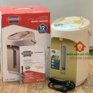 Bình thủy điện 42L SUNHOUSE SH1542- 750wBảo hành chính hãng 12 tháng toàn quốc