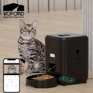 2.4G WiFi Automatic Cat Feeder with Camera Video with Night Vision 2L Automatic Pet Feeder Smart Dog Feeder Cat Food Dispenser