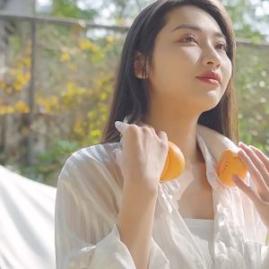 พัดลมห้อยคอแขวนคอ พัดลมพกพา ลายการ์ตูน มี 3 ระดับ ของแท้งานดี neck fan F1330 - 3 ระดับ คอยซิบ พัดลมห้อย เพื่อความสะอาดแสง