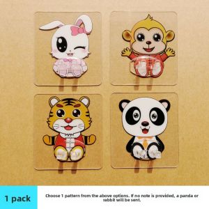 Cartoon Baby Toothbrush Holder Wall Mounted Adhesive No Drilling Required Toothbrush Hook Child Bathroom Organizer Stick on