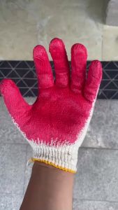 Combo 10 Đôi Găng tay len bảo hộ lao động PHỦ CAO SU tăng độ bám chống trơn trượt