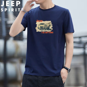 Áo Thun Nam Jeep Spirit Mùa Hè Tay Ngắn Cổ Tròn Rộng Rãi Thoải Mái Thường Ngày Đa Năng Cơ Bản Áo Lót Cotton Polyester