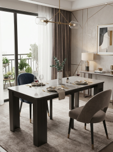 Space-saving Extendable Rockboard Dining Table