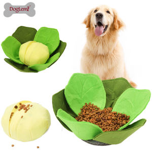 Doglemi Cabbage Scented Dog Toy IQ Training Pet Playtime Interactive Slow Feeding Dog Bowl Smart Pet Supplies