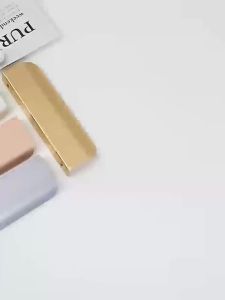 p5u7 1Pcs Home Kitchen Cabinet Handles Door Handle Furniture Drawer Handles Hidden Pull Knobs Silver Hardware Bedroom