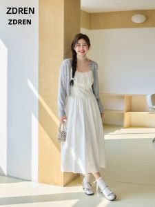 ZHANGDAREN | Đầm Dây Giảm Cân Dành Cho Người Mập Size Lớn Màu Trắng
