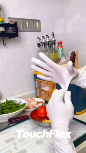 [SG READY STOCK] TouchFlex Disposable Nitrile Exam Glove Powder Free Glove Cleaning Food Safety |100 Pcs Per Box | White
