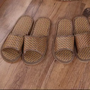 Bamboo Vine Summer Slippers Natural Tropical Couples Home Vine Grass Woven Slippers for Men and Women COD