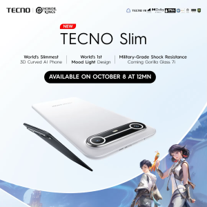 [ TECNO ] SPARK SLIM  8GB RAM with 256GB ROM  8GB Extended RAM 5.93mm Slimmest 3D-Curved 144Hz 1.5K AMOLED 5160mAh 45W