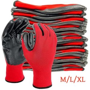 20PCS PU Coated Safety Work Gloves with Grip Breathable Seamless Knit Work Gloves for Men Women Handling Construction Assembly