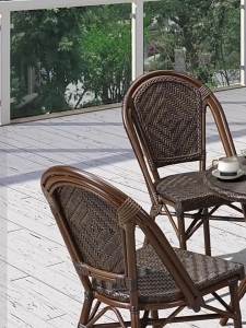 ST MIRREN | Outdoor Rattan Patio Furniture 5-Piece Set Aluminum Frame