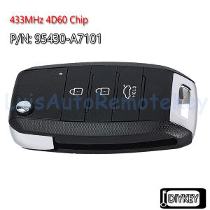 3 Buttons Upgraded Flip Remote Key Fob 433MHz 4D60 Chip for KIA Cerato 2014 2015 2016 P/N: 95430-A7101 FCC ID: OKA-870T(YD-TP)