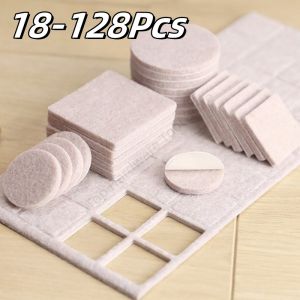 5mm Thick 18-128 Pcs Felt Chair Leg Pads Floor Scratch Protector Mat Mute Non-slip Self Adhesive DIY Furniture Accessories