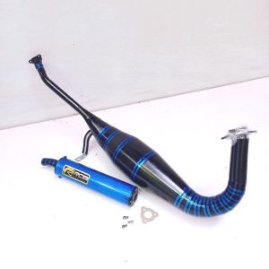 knalpot NINJA 2TAK BELANG HITAM BIRU