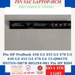 Pin HP ProBook 450 G3 455 G3 470 G3 450 G4 455 G4 470 G4 15-Q001TX HSTNN-DB7B 805294-001 805047-851 Pin HP RI04