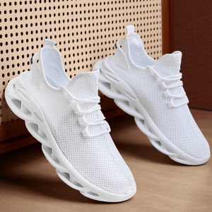 Men Sports Running Black Jogging Shoes Casual Sneakers Outdoor Breathable Mesh For Women Light Shock-absorption Black Tennis
