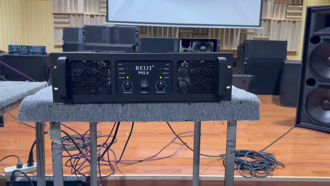 BEIJI PH2.0 3U two-channel high-power professional amplifier 8 ohms 2000 watts*2 RMS pure copper transformer