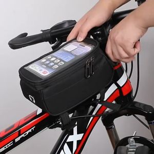 Túi treo sườn xe đạp tích hợp ngăn đựng điện thoại thông minh.