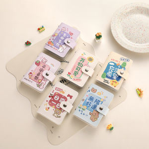 Womens Ultra-Thin Multi-Card Slot High Capacity Cute Bank Card Holder ID Document Case Leather PU Cartoon Style