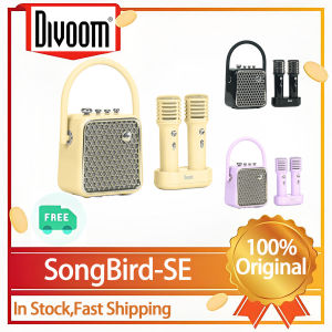 New Original Divoom SongBird-HQ-se Portable Bluetooth Speaker Dual Microphone Microphone Singing Camping Birthday Anniversary Karaoke Gift