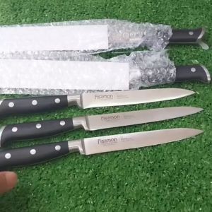 Dao nhà bếp gọt trái cây Fiszman nhập khẩu từ Liên Bang Đức cán ốp gỗ sồi chống trượt cao cấp