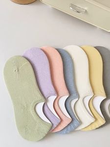 AP10 kaos kaki polos pendek semata kaki wanita bahan katun lembut murah - Women low hidden socks