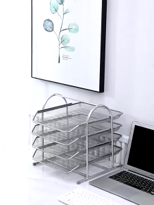 File Tray Frame Five Layers Office Organizer Wire Mesh