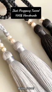 IKAT PINGGANG TASSEL KEPANG MUTIARA (MODEL 3) PREMIUM SABUK RUMBAI 125 - 150 CM