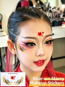 QIFUXING | Rainbow Star Eyecorner Stickers for Childrens Performances