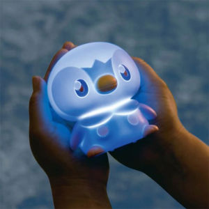 Takara Tomy | Original Pokemon Figures Night Light Pikachu Piplup Model Bedside Lamp Soft NightLight Desktop Decoration Glowing Toys Small Gif