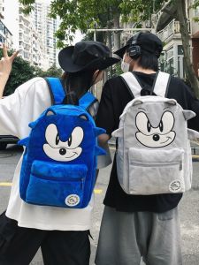2024 New Arrival Backpack Mens Junior High School and College Student Schoolbag Sonic Sonic the Hedgehog Hedgehog Mouse Couple Backpack