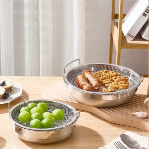 Baki Filter Oli Stainless Steel & Panci Minyak Dengan Pegangan