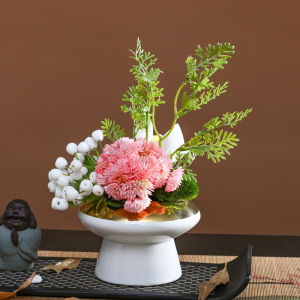 New Chinese Style Lotus Flower Artificial Flowers Living Room Decorations Hotel Restaurant High-End Simulation Flower Ornaments