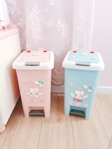 ยินดีต้อนรับ ถังขยะเด็กเหยียบใช้ในบ้าน สร้างสรรค์ห้องนอน ห้องนั่งเล่นน่ารัก การ์ตูนเหยียบ ถังขยะ ห้องน้ำตะกร้า ถังขยะ