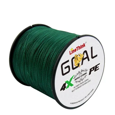 Linethink Goal 300m / 500m Durable 4-Strand Pe Braided Fishing Line Super Strong Wear-Resistant Smooth Throwing Sea Fishing Accessories