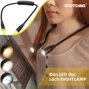 Đèn LED Đọc Sách Có Thể Sạc Lại Bằng Cổng USB 360 °   Đèn Đọc Sách Có Tay Cầm Linh Hoạt Đèn Đọc Sách Ban Đêm Có Pin Sạc